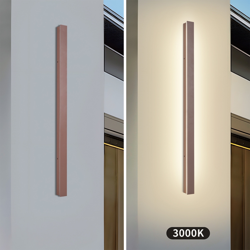 Brilagi - LED уличный настенный светильник LINEAR LED/22 Вт/230 В 3000 К IP65 100 см коричневый CRI 90