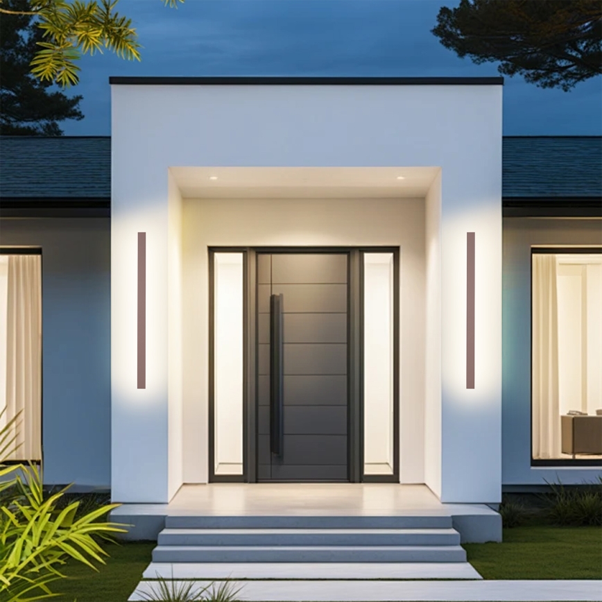 Brilagi - LED уличный настенный светильник LINEAR LED/22 Вт/230 В 3000 К IP65 100 см коричневый CRI 90