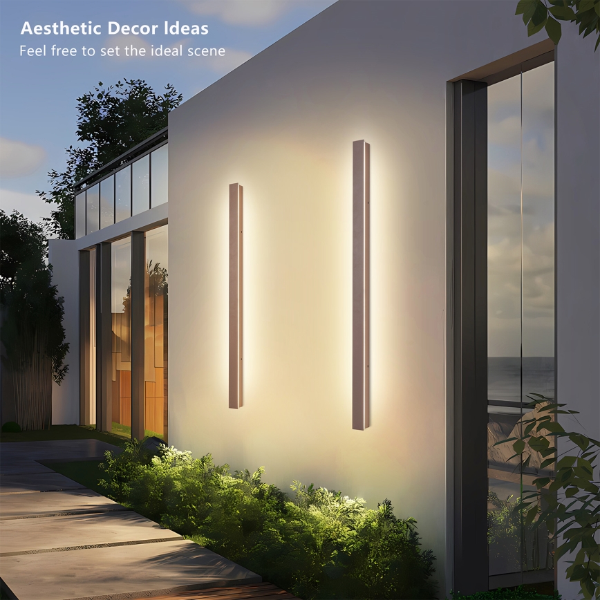 Brilagi - LED уличный настенный светильник LINEAR LED/22 Вт/230 В 3000 К IP65 100 см коричневый CRI 90