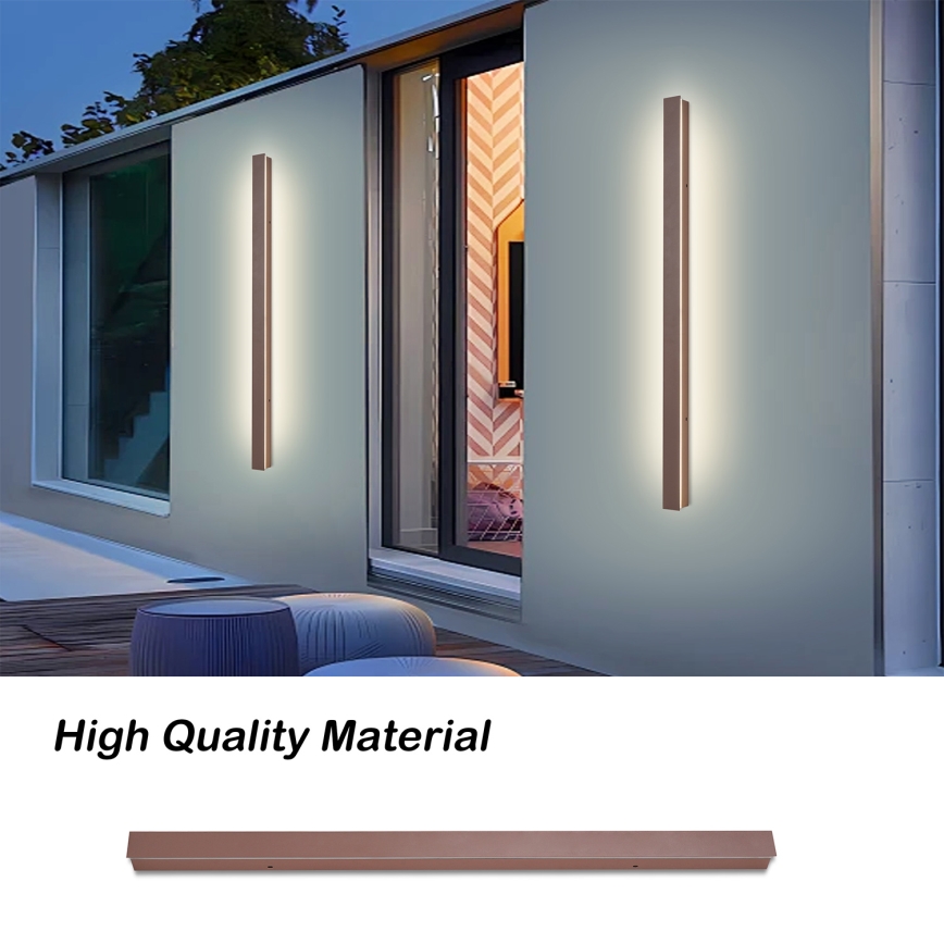 Brilagi - LED уличный настенный светильник LINEAR LED/22 Вт/230 В 3000 К IP65 100 см коричневый CRI 90