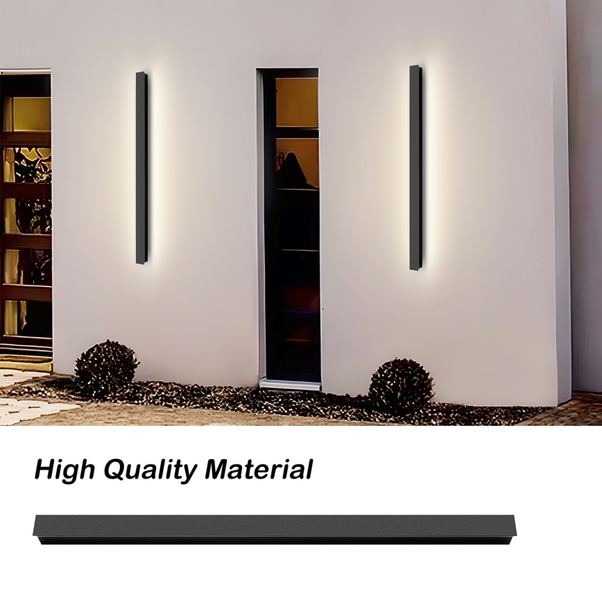 Brilagi - Светодиодный наружный настенный светильник LINEAR LED/22W/230V 4000K IP65 100 cm черный CRI 90