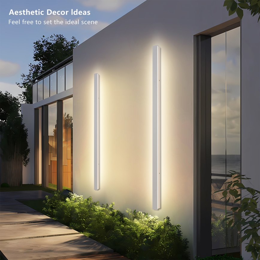 BRILAGI - LED уличный настенный светильник LINEAR LED/32 Вт/230 В 3000K IP65 140 см белый CRI 90