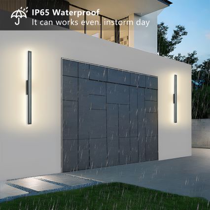 Brilagi - LED уличный настенный светильник LINEO LED/24W/230V 3000K IP65 100 cm антрацит CRI 90