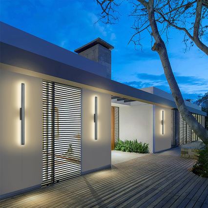 Brilagi - LED уличный настенный светильник LINEO LED/24W/230V 3000K IP65 100 cm антрацит CRI 90