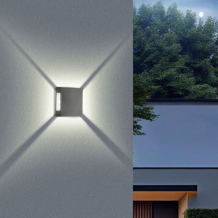 Brilagi - LED Уличный настенный светильник QUADRAY LED/4W/230V, антрацит, IP65