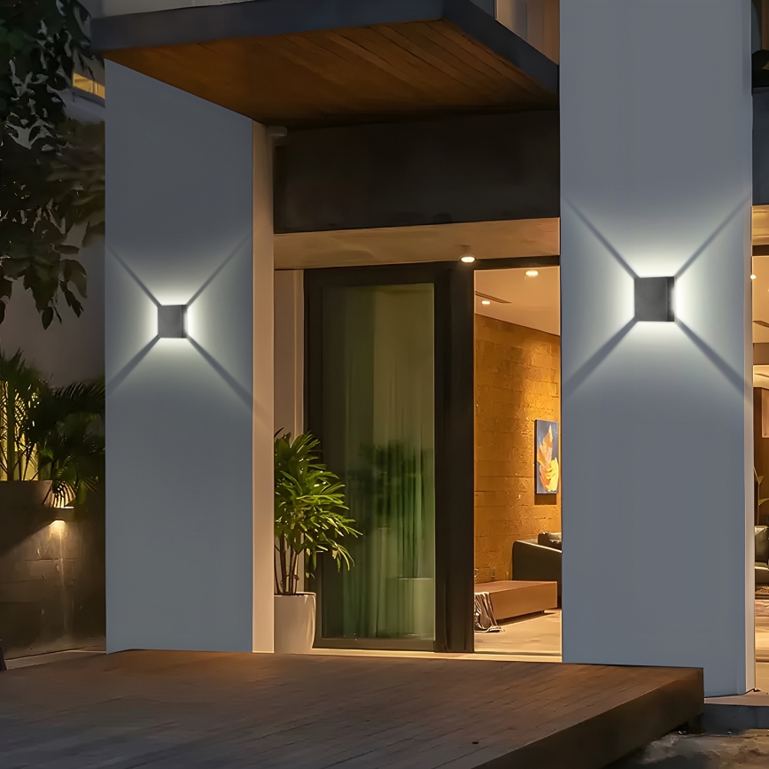 Brilagi - LED Уличный настенный светильник QUADRAY LED/4W/230V, антрацит, IP65