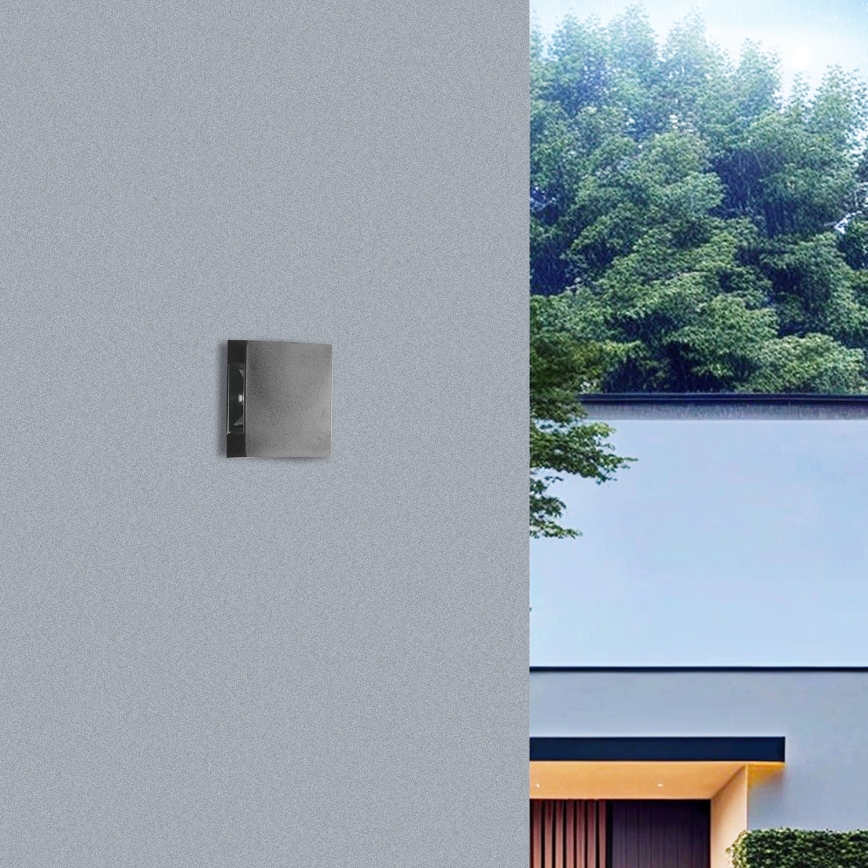 Brilagi - LED Уличный настенный светильник QUADRAY LED/4W/230V, антрацит, IP65