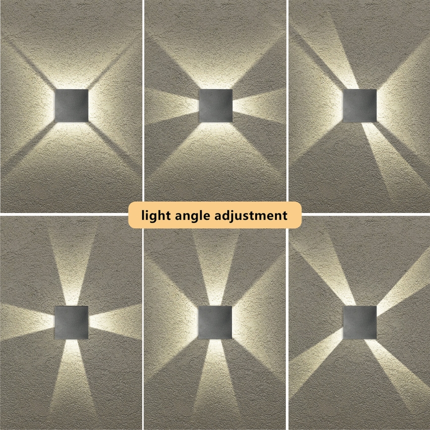 Brilagi - LED Уличный настенный светильник QUADRAY LED/4W/230V, антрацит, IP65