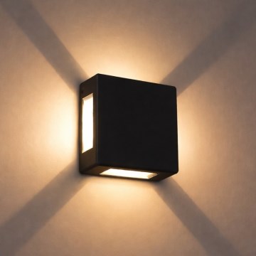 Brilagi - LED уличный настенный светильник QUADRAY LED/6W/230V черный IP54