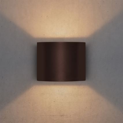 Brilagi - LED уличный настенный светильник RONDO LED/6W/230V коричневый IP54