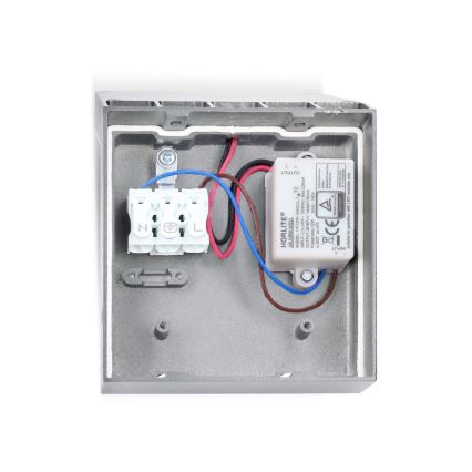 Brilagi - уличный настенный светильник LED с датчиком RIANO LED/8W/230V, серебристый, IP65