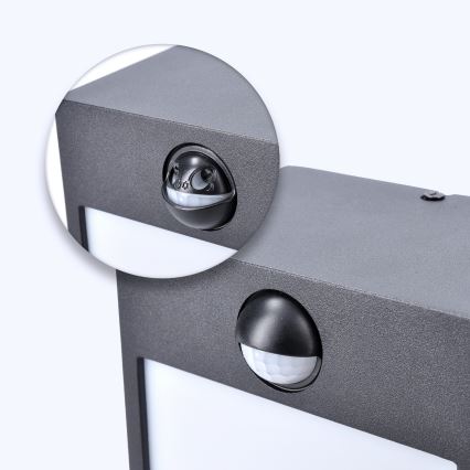 Brilagi - Светильник наружный настенный с датчиком TERNI LED/12W/230V черный IP44