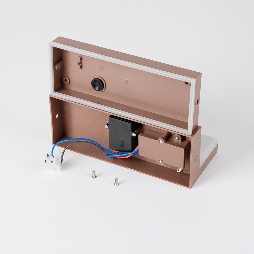 Brilagi - LED наружный настенный светильник с датчиком TESSI LED/10W/230V коричневый IP54