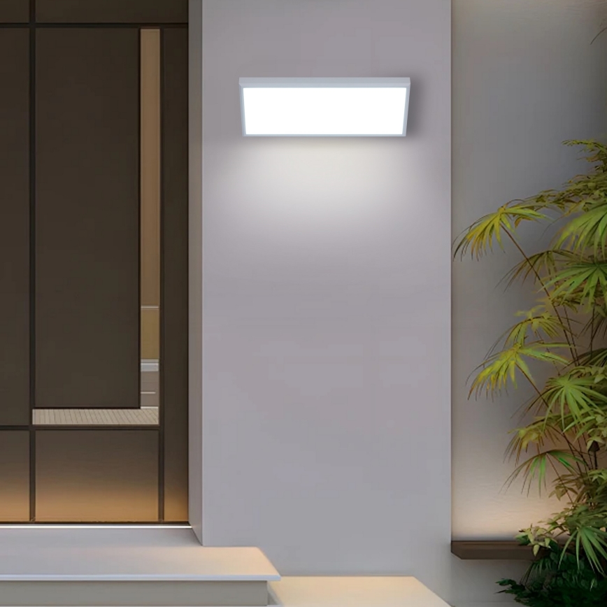 Brilagi - LED уличный настенный светильник с датчиком TRIANGLE LED/42W/230V 45 см белый IP65