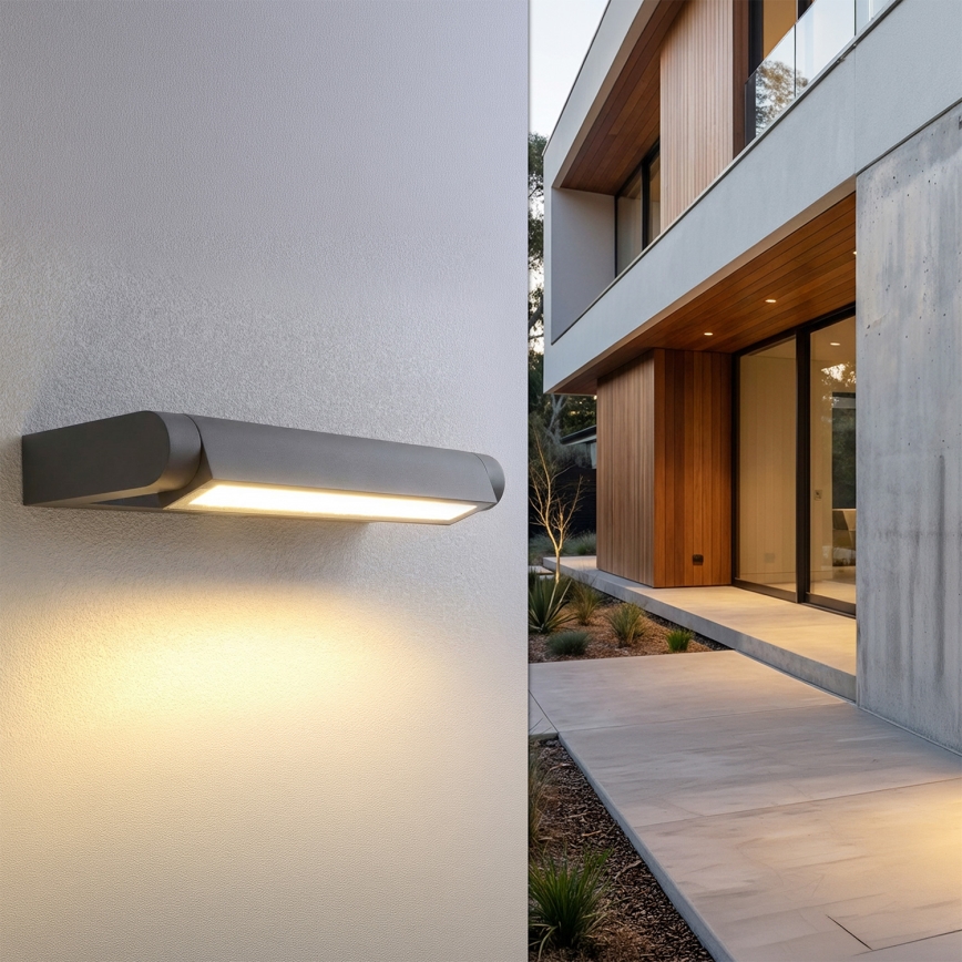 Brilagi - LED уличный настенный светильник SALERNO LED/12W/230V 35,5 см антрацит IP65