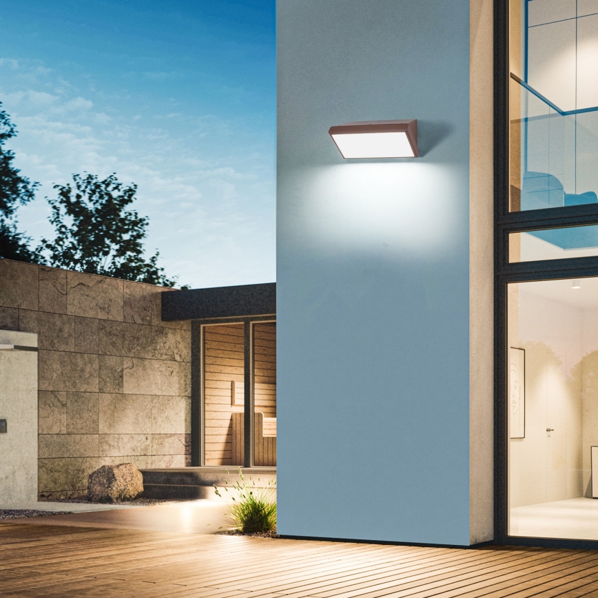 Brilagi - LED уличный настенный светильник TRIANGLE LED/20W/230V коричневый IP65