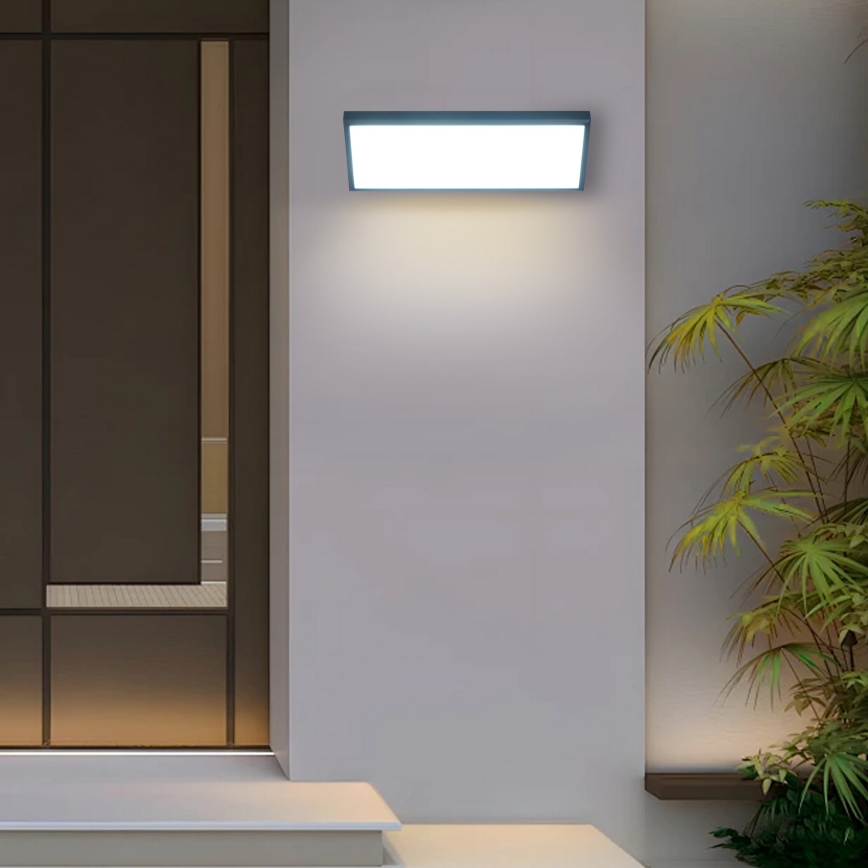 Brilagi - наружный настенный LED-светильник TRIANGLE, 42 Вт, 230 В, 45 см, антрацит, IP65
