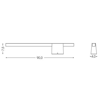 BRILAGI - LED Уличный настенный светильник VELORA LED/12W/230V 90 cm IP44 коричневый