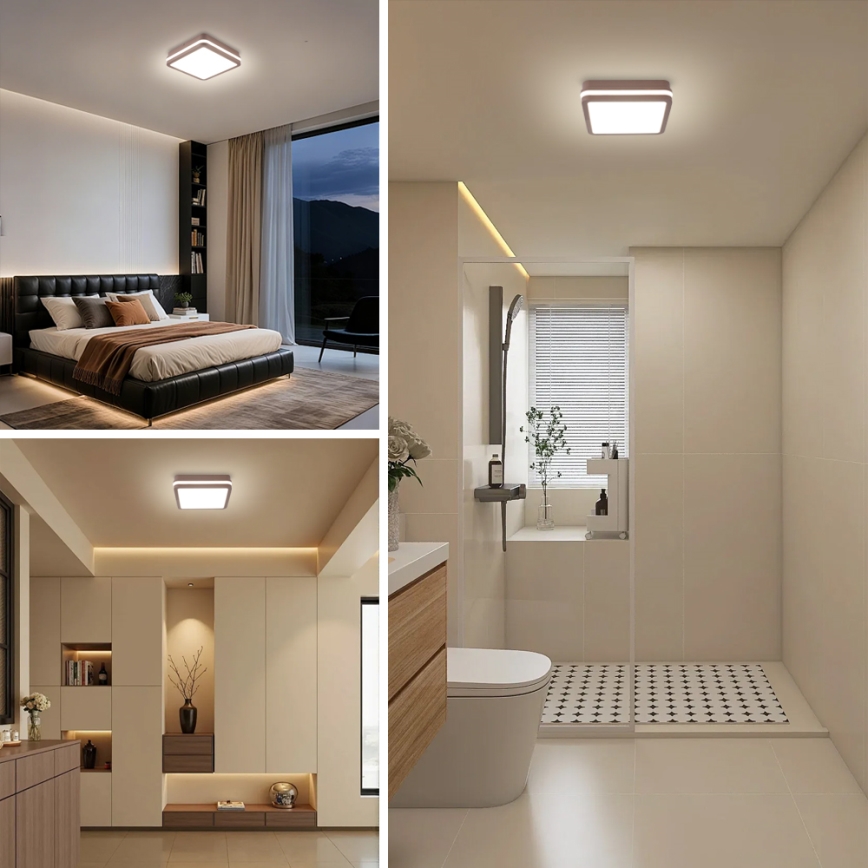 Brilagi - LED уличный потолочный светильник BENE LED/18W/230V 21,5x21,5 см коричневый IP54