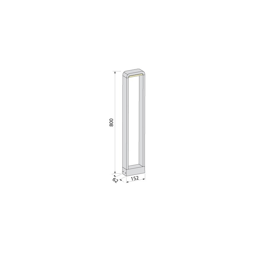 BRILAGI - LED уличный светильник BARI LED/10W/230V 4000K IP65 80 cm антрацит