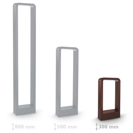 Brilagi - LED уличный светильник BARI LED/7 Вт/230 В 3000/4000/6000 К коричневый IP54 30 см