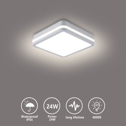 Brilagi - LED уличный светильник BENE LED/24 Вт/230 В 26x26 см белый IP54