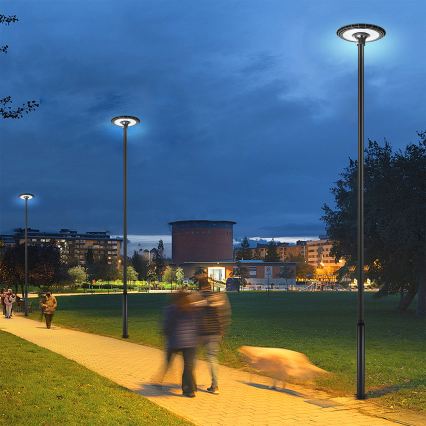 BRILAGI - Светодиодный уличный фонарь со столбом 5 м URBANSPARK LED/120W/230V чёрный IP65