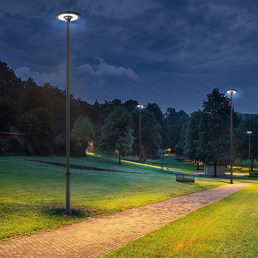 Brilagi - LED уличный светильник с опорой 5 м URBANSPARK LED/120W/230V чёрный IP65