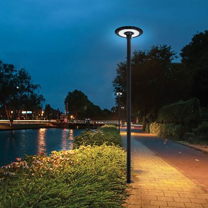 Brilagi - LED уличный светильник со столбом 3 м URBANSPARK LED/120W/230V, черный, IP65
