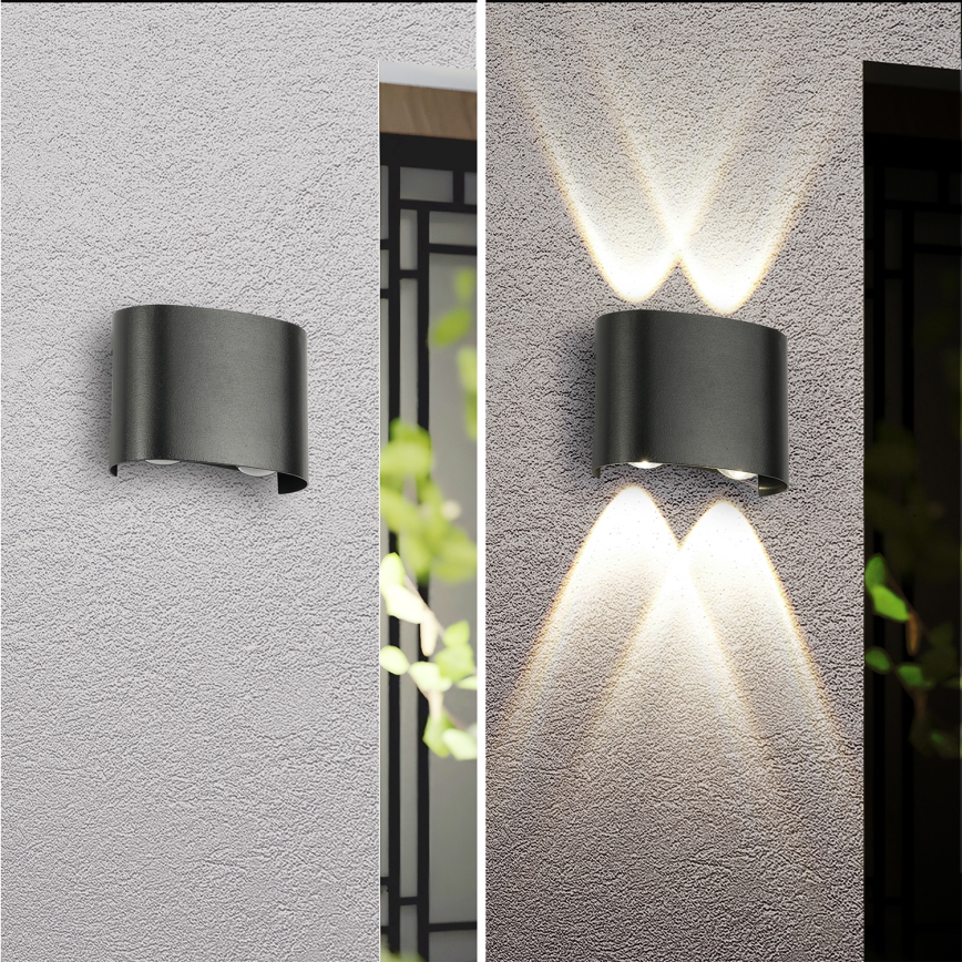 Brilagi - LED уличный настенный светильник FLAREBOX LED/4W/230V черный IP65