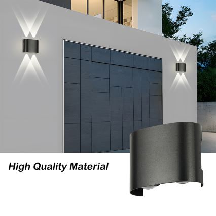 Brilagi - LED уличный настенный светильник FLAREBOX LED/4W/230V черный IP65