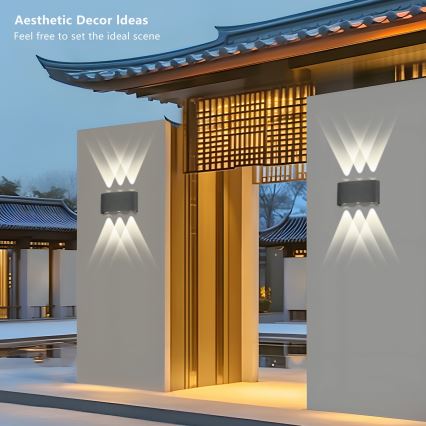 Brilagi - LED уличный настенный светильник FLAREBOX LED/6W/230V антрацит IP65