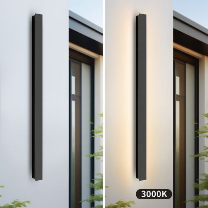 Brilagi - уличный настенный светильник LINEAR LED, 22 Вт, 230 В, 3000 K, IP65, 100 см, чёрный