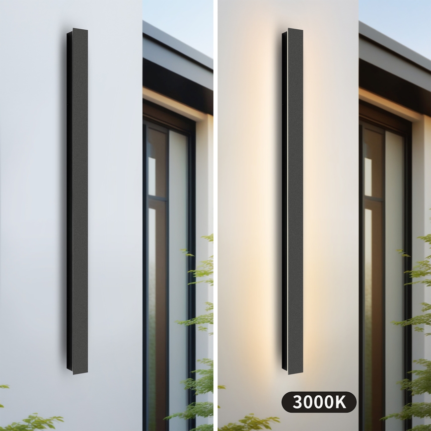 Brilagi - уличный настенный светильник LINEAR LED, 22 Вт, 230 В, 3000 K, IP65, 100 см, чёрный