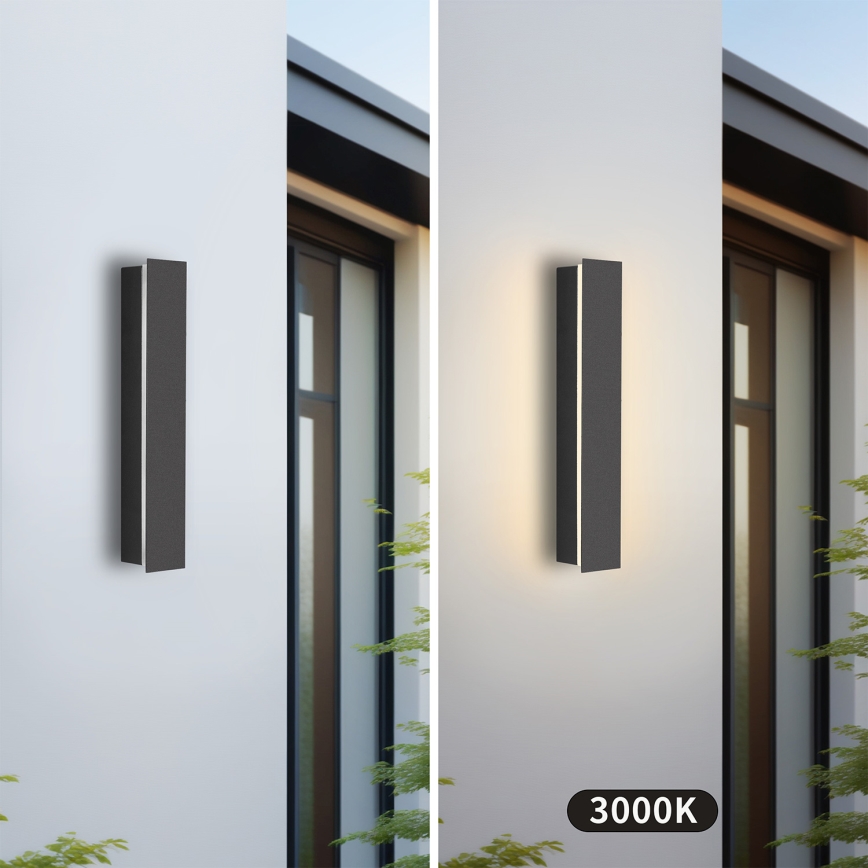 Brilagi - LED уличный настенный светильник LINEAR, 8 Вт, 230 В, 3000 К, IP65, 30 см, антрацит