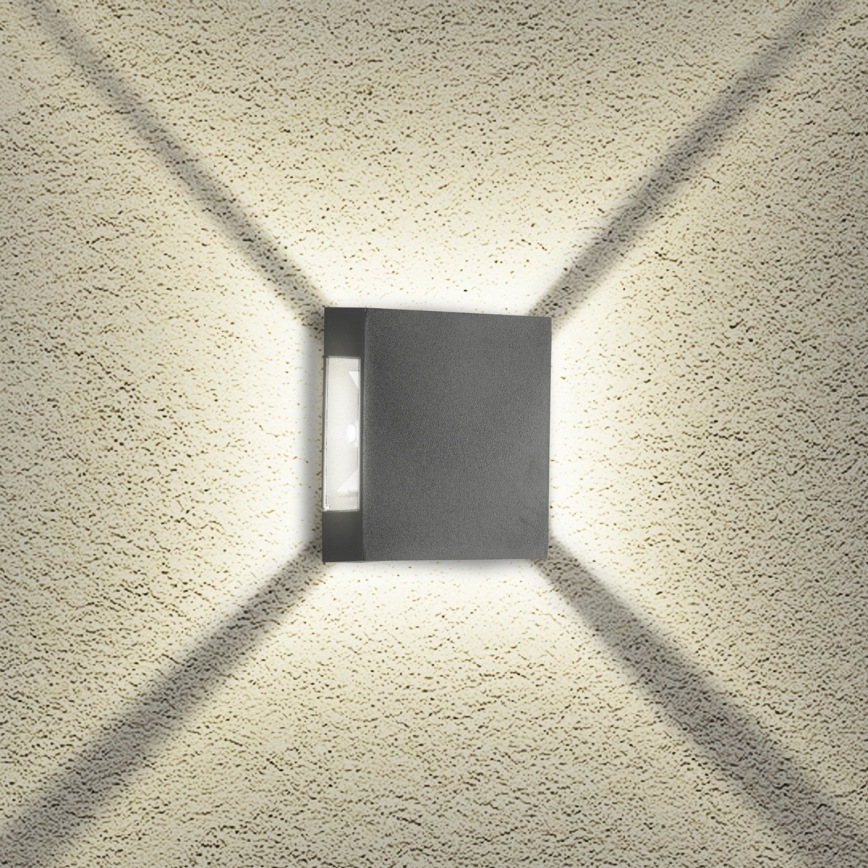 Brilagi - LED Уличный настенный светильник QUADRAY LED/4W/230V, антрацит, IP65
