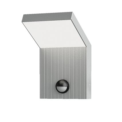Brilagi - уличный настенный светильник LED с датчиком RIANO LED/8W/230V, серебристый, IP65