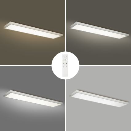 Brilagi - димований LED стельовий світильник для ванної кімнати FRAME SMART LED/50W/230V 120x30 см 3000-6000K IP44 сріблястий + пульт дистанційного керування