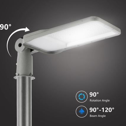 Brilagi - LED вуличний ліхтар зі стовпом і поворотним шарніром 3 m URBANLIGHT LED/200W/230V сірий IP65