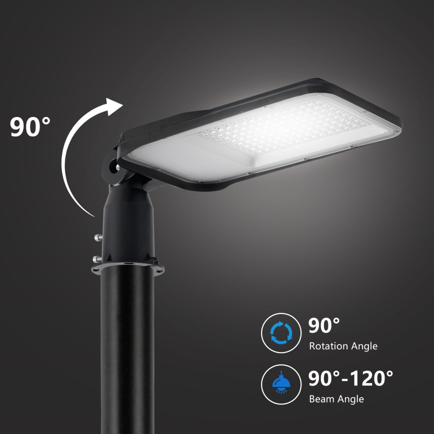 Brilagi - LED вуличний ліхтар зі стовпом і шарніром 3 м URBANLIGHT LED/100W/230V чорний IP65
