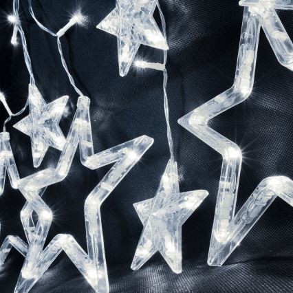 Brilagi - LED Вулична різдвяна гірлянда-штора 123xLED/3xAA/USB 3м IP44 холодний білий