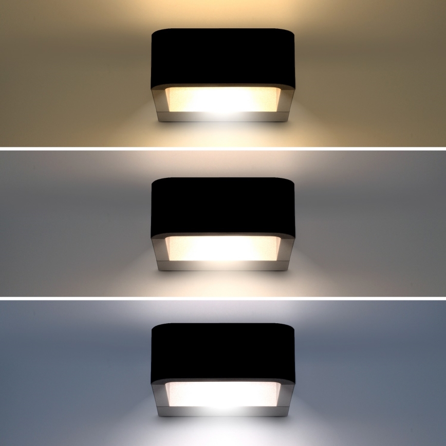 Brilagi - Зовнішній настінний світильник LED BARI LED/7W/230V 3000/4000/6000K чорний IP54