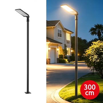 Brilagi - LED вуличний ліхтар на стовпі зі шарніром 3 м URBANLIGHT LED/200W/230V чорний IP65