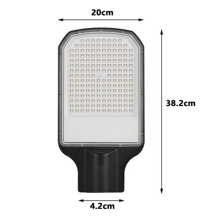 Brilagi - LED вуличний ліхтар URBANLIGHT LED/100W/230V чорний IP65