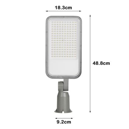 Brilagi - LED вуличний ліхтар URBANLIGHT LED/100W/230V сірий IP65