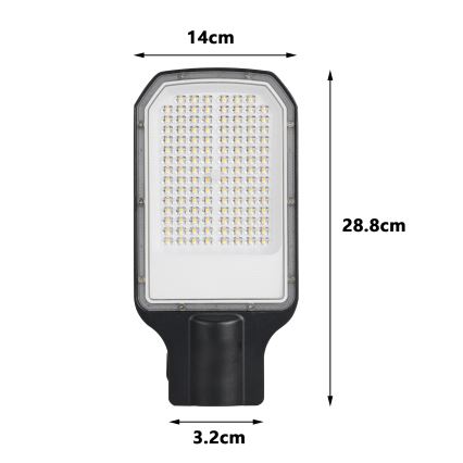 Brilagi - LED вуличний ліхтар URBANLIGHT LED/50W/230V чорний IP65