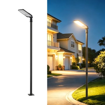 Brilagi - LED вуличний ліхтар зі стовпом і шарніром 3 м URBANLIGHT LED/100W/230V чорний IP65