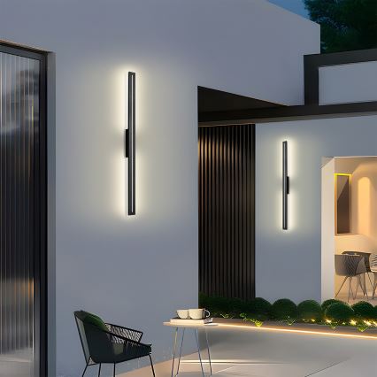 Brilagi - LED зовнішній настінний світильник LINEO LED/24W/230V 4000K IP65 100 см чорний CRI 90