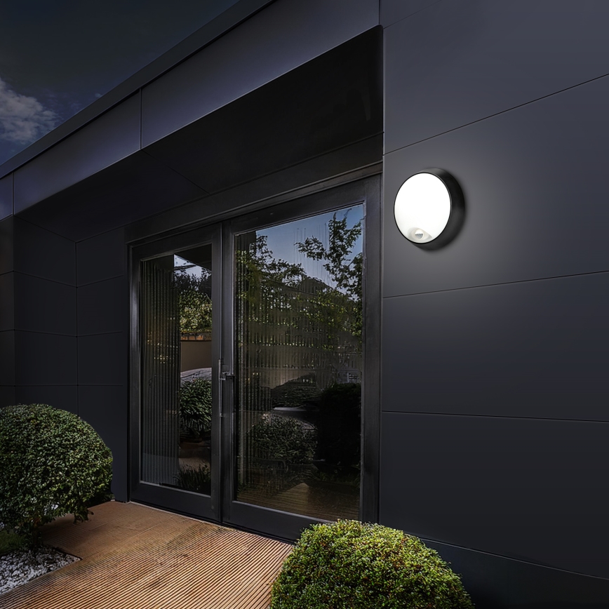 Brilagi - LED Вуличний настінний світильник з датчиком 2в1 BULKHEAD LED/20W/230V IP65