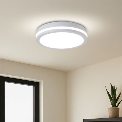 Brilagi - зовнішній стельовий світильник LED з датчиком BENE LED/24W/230V діам. 26 см білий IP54